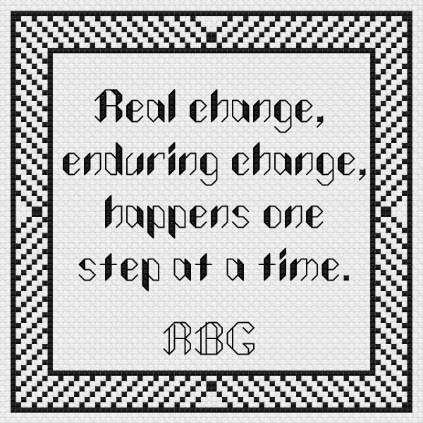 Real Change Cross Stitch Pattern – nerdfelt